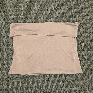 Chic Beige Strapless Top